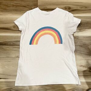 Junk Food Mickey Mouse Rainbow Graphic Short Sleeve Tee Shirt Women’s XS